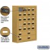 Salsbury Cell Phone Storage Locker - with Front Access Panel - 7 Door High Unit (8 Inch Deep Compartments) - 20 A Doors (19 usable) and 4 B Doors - Gold - Surface Mounted - Resettable Combination Locks